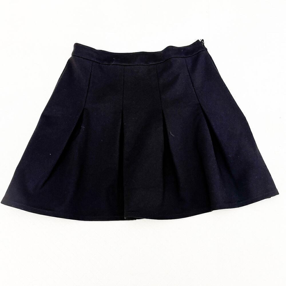 Boden Pleated Balloon Ponte Skirt Black Size 8 Petite Style R0441